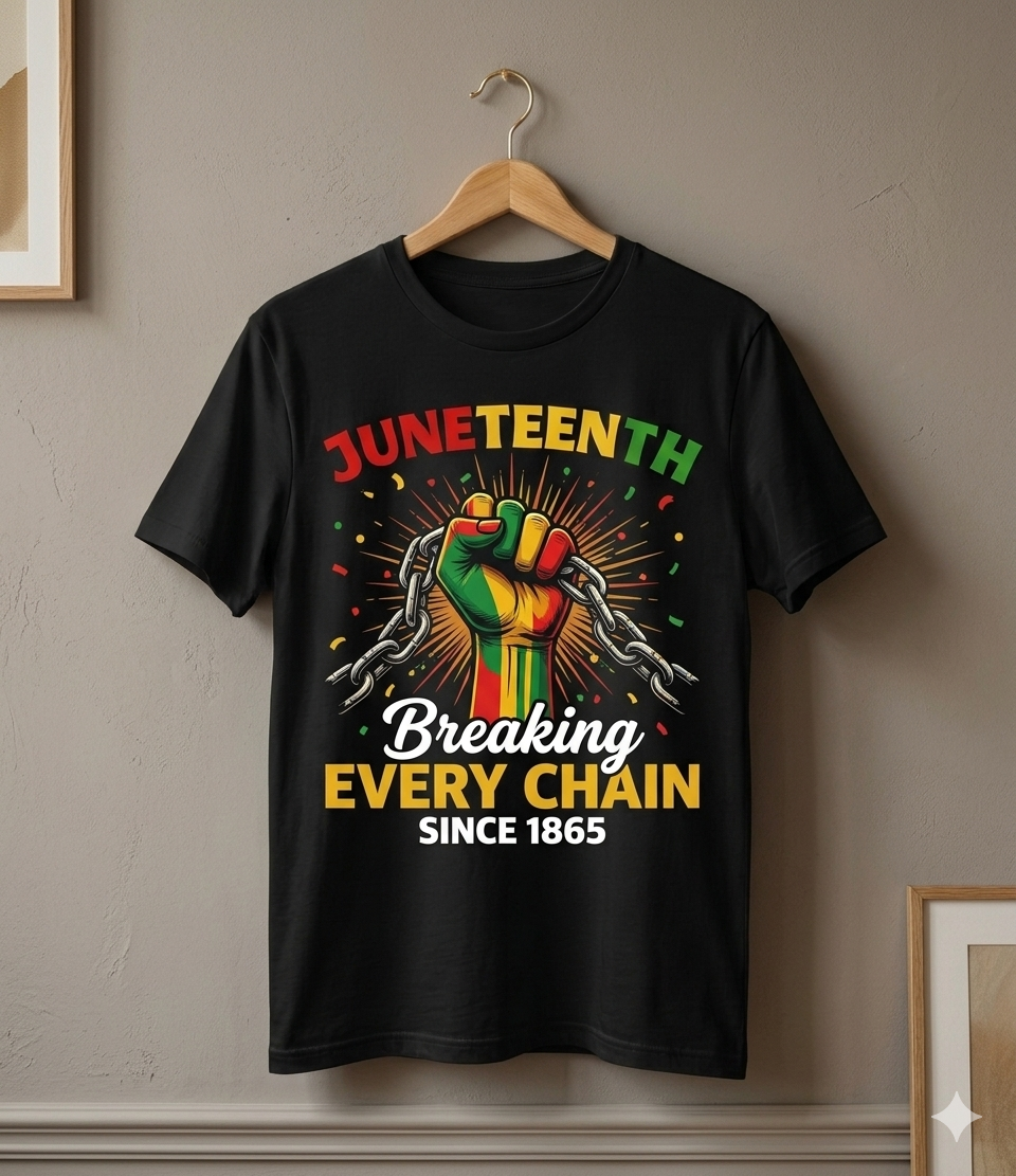 Juneteenth T-shirts breaking every chain