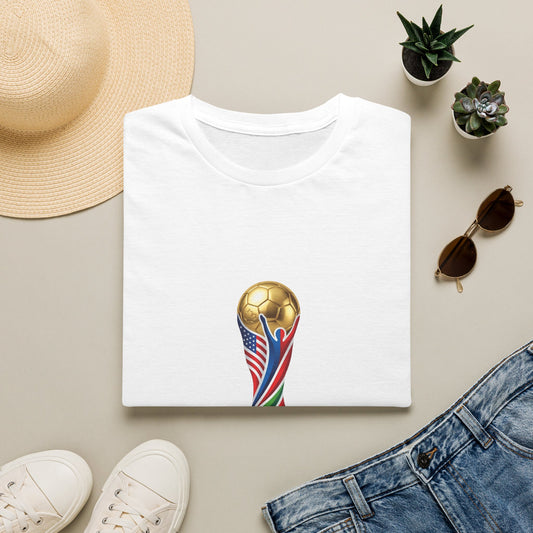 World Cup 2026 Trophy T-Shirt — USA/Mexico/Canada Soccer Fan Tee