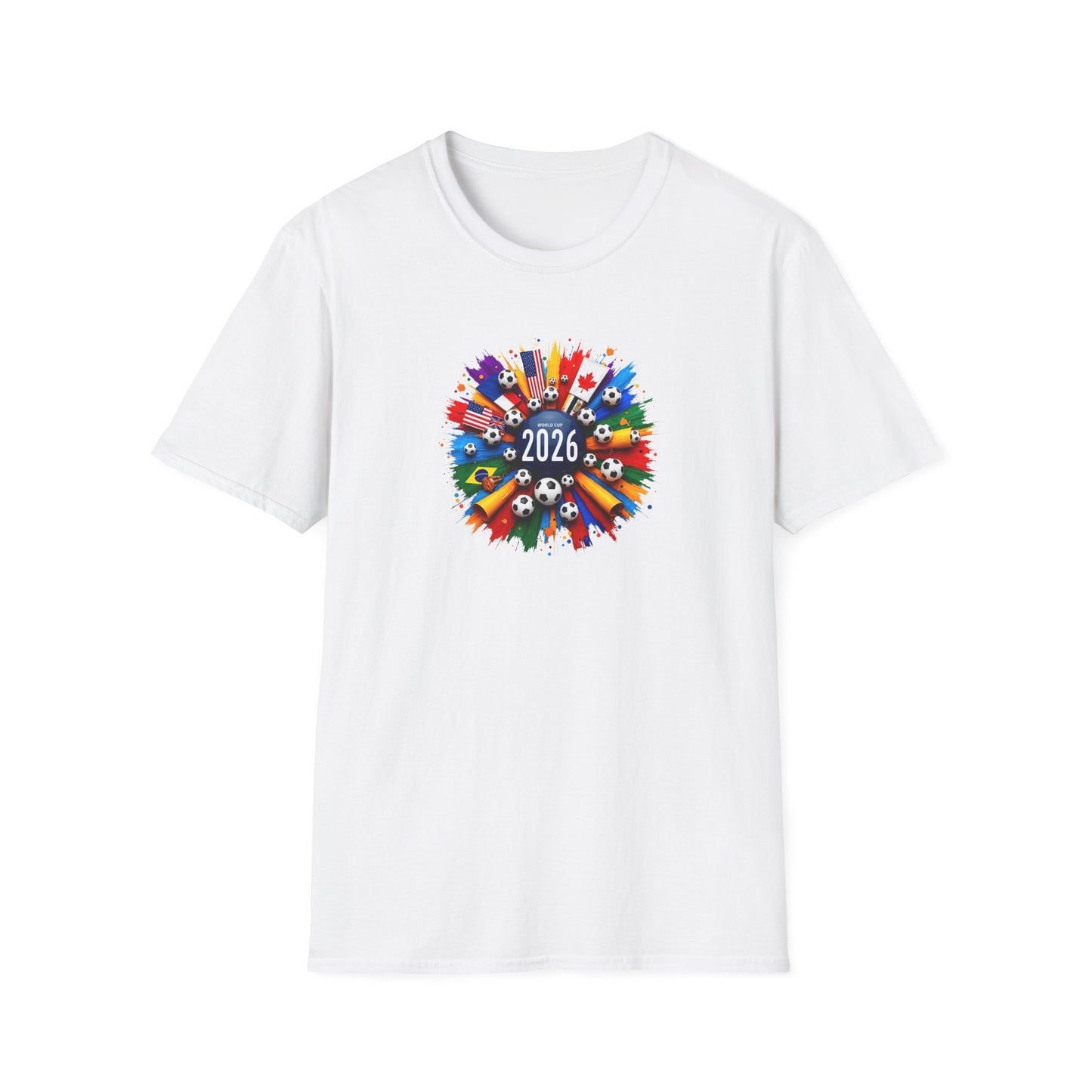 2026 World Flags Graphic T-Shirt — International Pride Soccer Ball Design