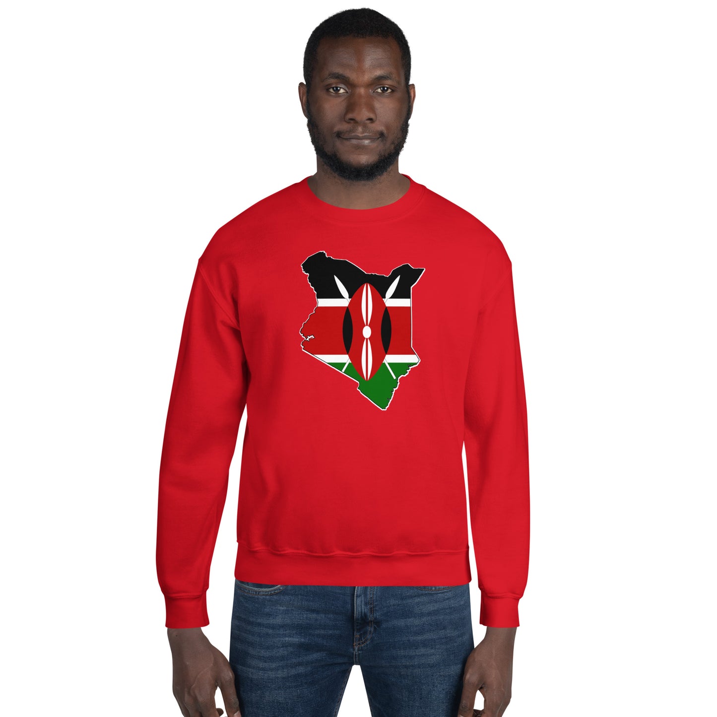 Kenyan map flag - Unisex Sweatshirt